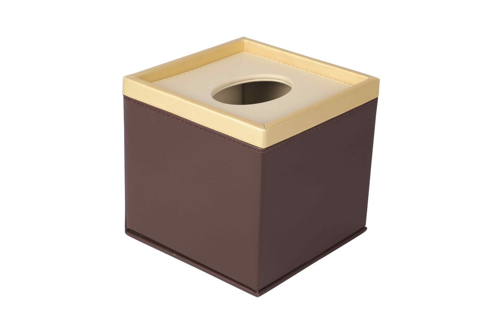 Leather square tissue box holder